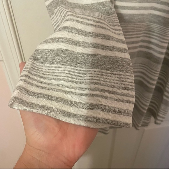 Rose + Olive Striped Blouse with Back Button Detail - Picture 4 of 6